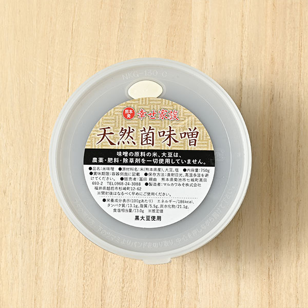 冨田和孝さんの熊本県菊池市産天然菌味噌(黒大豆)